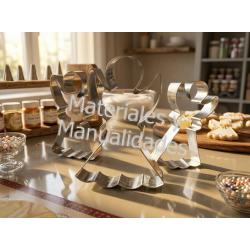 Cortador en acero molde ángeles cortador para galletas utensili 2